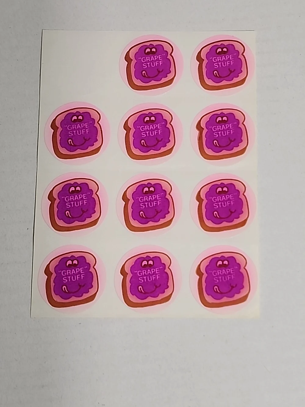 Vintage 1981 TREND Scratch n' Sniff Stinky Stickers Grape and Watermelon 11ct